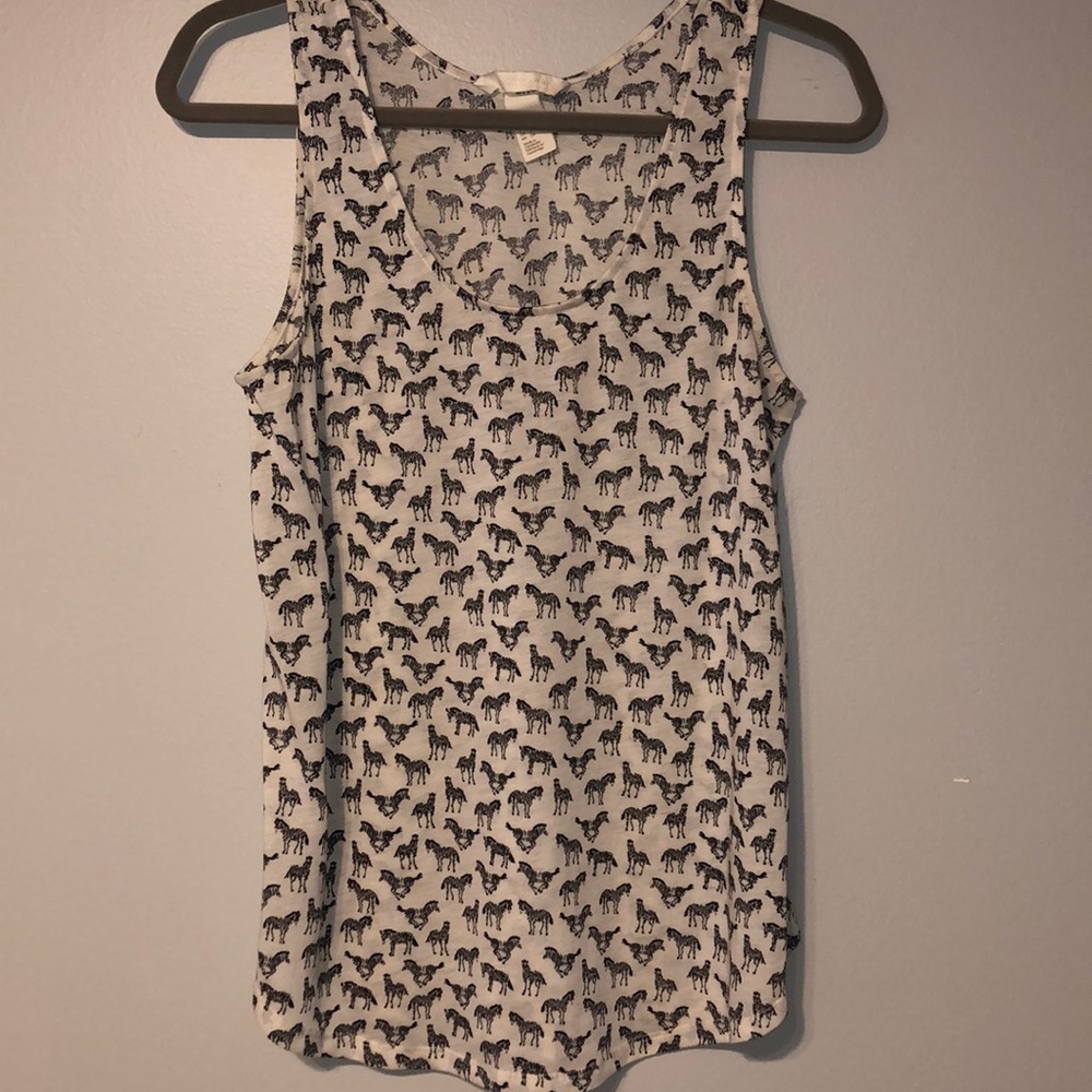 H&M Zebra Tank Top